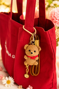 Brown Teddy Bow Bag Charm - Soft | Cute | Everyday Luxury