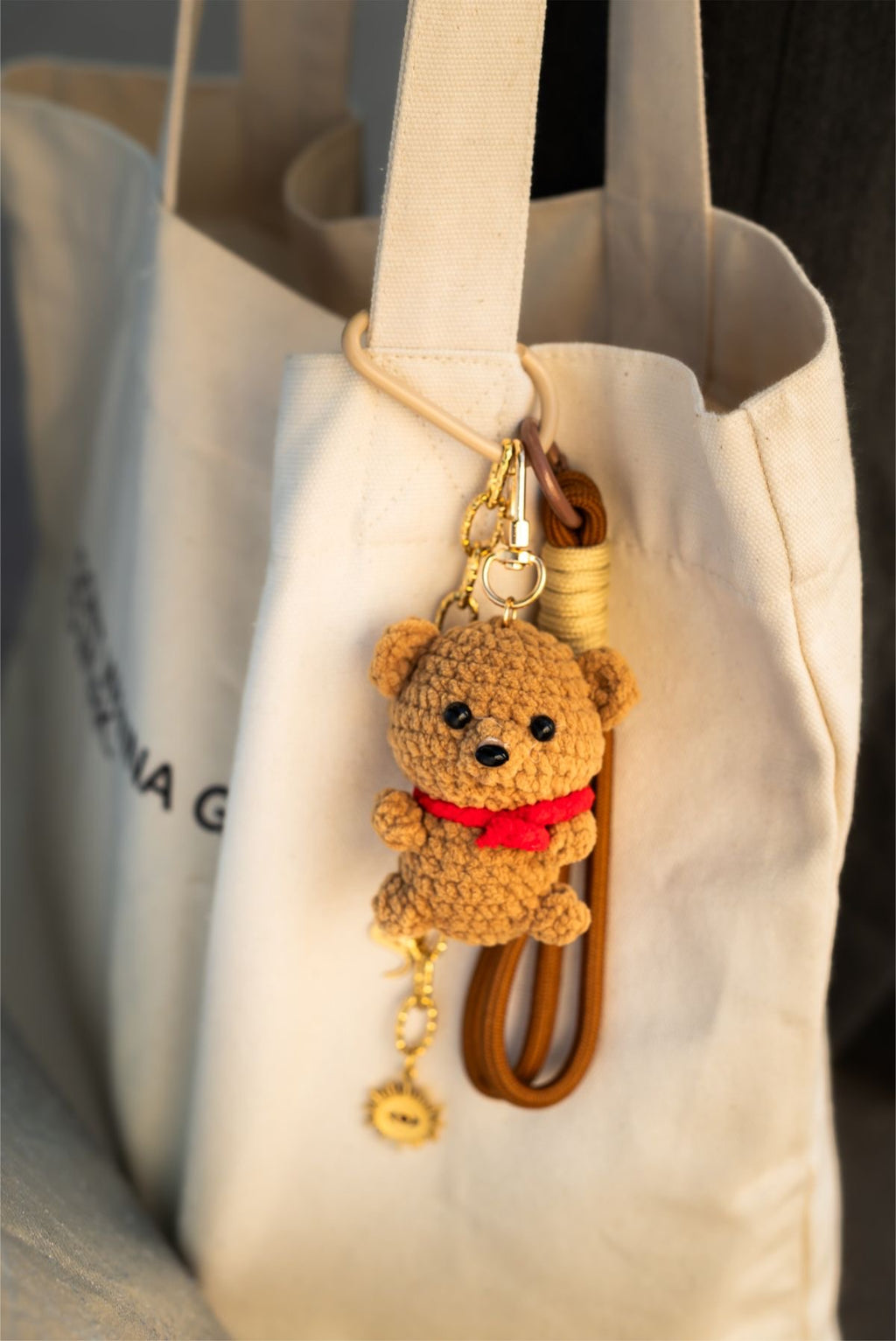 Brown Teddy Bow Bag Charm - Soft | Cute | Everyday Luxury